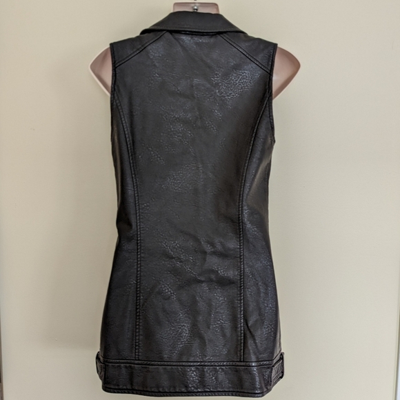 Noisy MAY faux leather moto biker jacket vest black women's xs - Picture 5 of 16